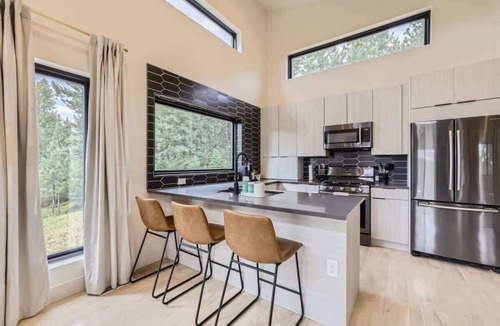 Evergreen Meadows House | Pinebox at Evergreen-35Acres-Trails-Hot Tub-Creek