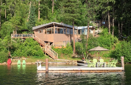 Coolin Cabin | Priest Lake Waterfront with Incredible View!