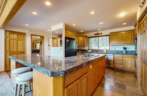 Three Rivers House | Riverfront Luxury Home with Hot Tub, AC, Deck and Grill