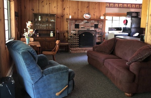 Rushford Lake House | Rustic cabin plus updated bunk house right on Rushford Lake