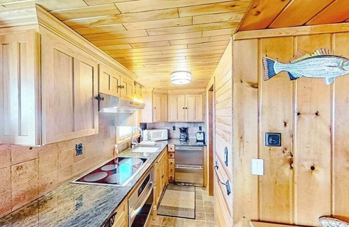 Lake Township House | Rustic getaway on Crystal Lake w/firepit, guest house & private dock
