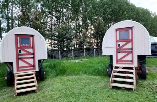 Tetonia House | Rustic Glamping Wagons with Teton Views on Working Ranch near Tetonia, Idaho