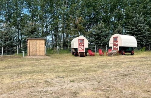 Tetonia House | Rustic Glamping Wagons with Teton Views on Working Ranch near Tetonia, Idaho