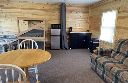 Moscow Cabin | Rustic Sleeping Cabin #11 is a one room cabin that is 24 X 20, no water in cabin