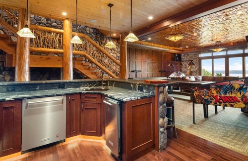Kewadin House | Secluded Luxury Lodge Overlooking Torch Lake with Hot Tub, Elevator on Hilltop!