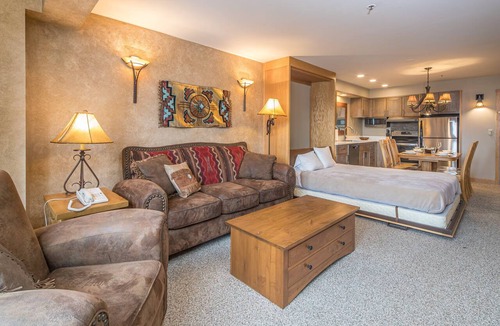 Big Sky Condo | Ski in/out condo w/fireplace, & community pool/hot tub/fitness center - Shoshone with Great Views