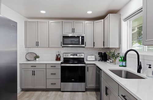 Burley House | Sleek modern design meets peaceful retreat for a comfortable stay.