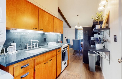 Gig Harbor House | Sound view retreat with trails, beach access, firepit, grill, scenic deck, & W/D