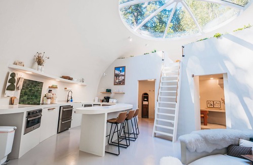 Glacier Cabin | The Skyview Dome with a hot tub and sauna
