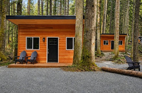 Ashford Apartment | Tiny Home Village at Mt. Rainier with Hot Tub & Sauna