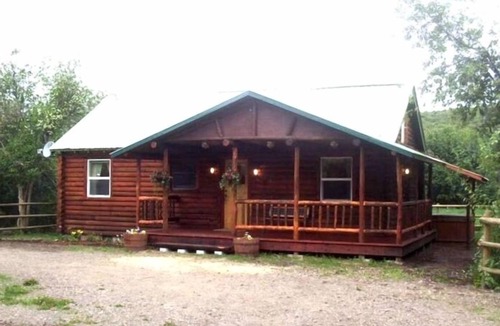 Victor Cabin | True Log Cabin with trees Victor, ID near Jackson, Yellowstone, Teton