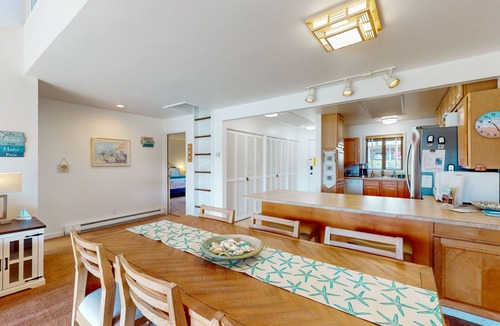 Port Ludlow Condo | Water-view condo with deck, grill, yard games, resort pools, hot tub, and gym