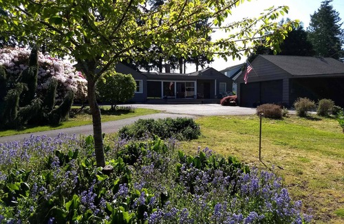 Sequim House | Waterfront, Views, Garden Setting, King Bed