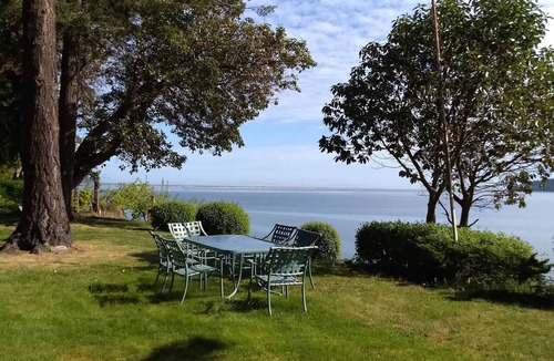 Sequim House | Waterfront, Views, Garden Setting, King Bed