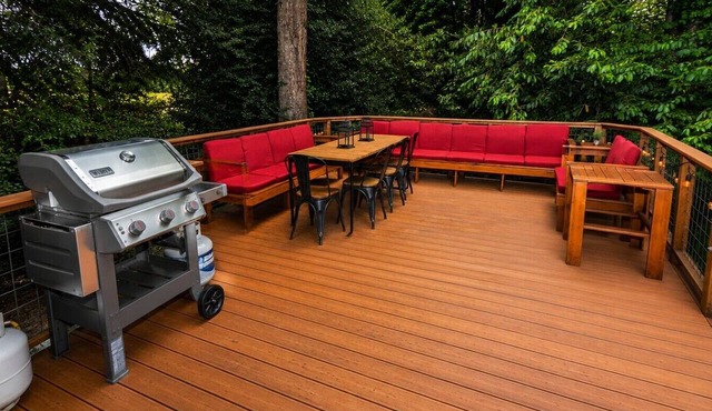 3BR 2BA Beacon Hill Backyard Oasis-Firepit,BBQ Deck, Workspaces & Parking