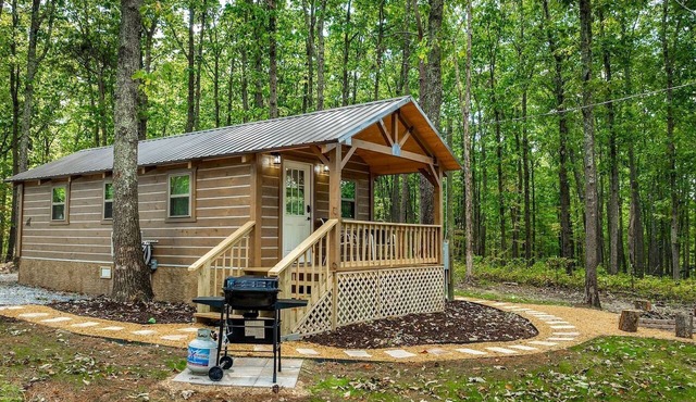 Charming Forest Cabin with Hot Tub & Covered Porch in Mentone, Alabama