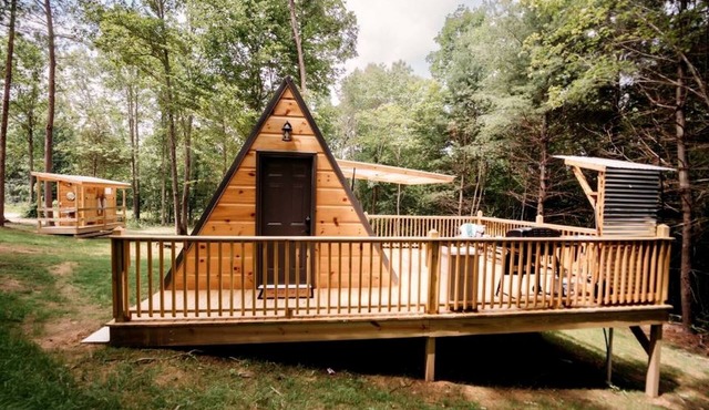 Cozy Modern A-Frame with Private Access Trail to Black Creek in Robbins, Tennessee