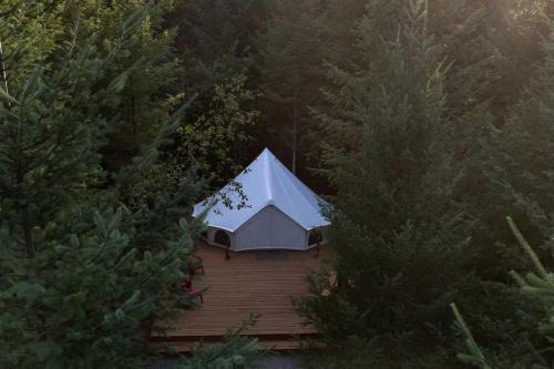 Cute Bell Tent in Carson for Columbia Gorge Glamping in Washington