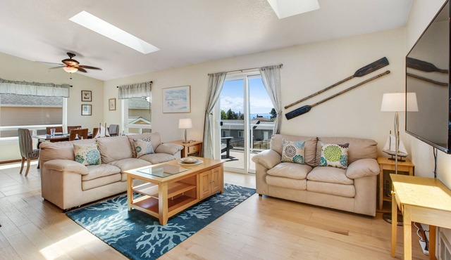 Dog-friendly home with partial ocean view, yard, deck & patio - near ferry dock