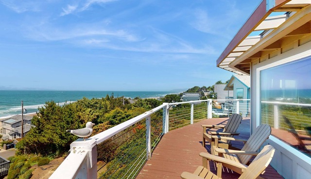 Dog friendly home with great decks and stunning ocean views