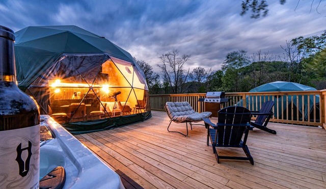 Geodesic Dome Retreat with Hot Tub & Fire Pit in Bluefield, West Virginia