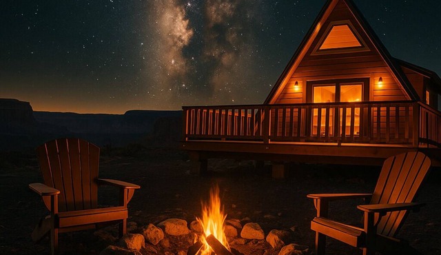 Grand Canyon A-Frame Hot tub & Sauna