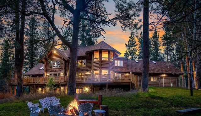Guest suite attached to log home in the FOREST
