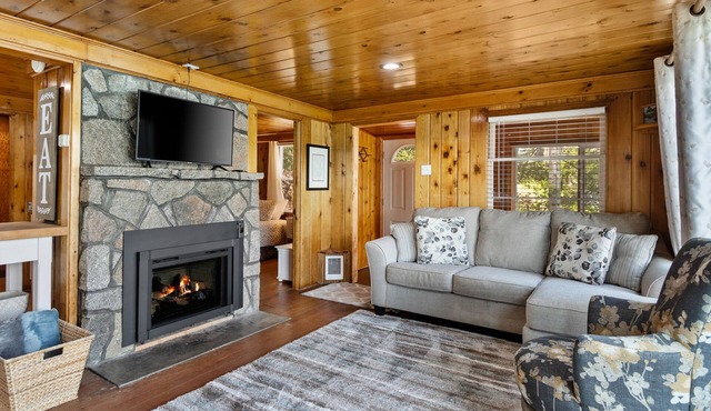 Hayden lake gem steps to water/dock with deck, WD & firepit - dog-friendly