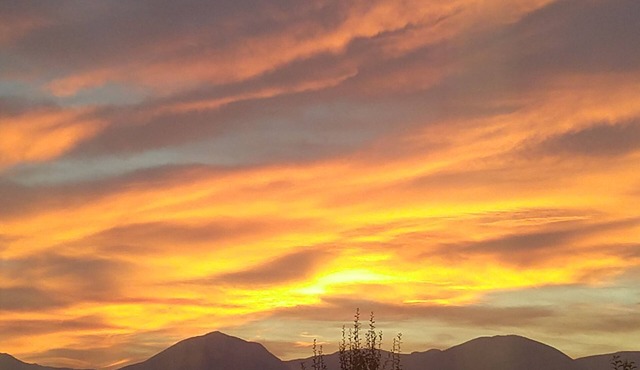 Home with stunning mountain views in quiet rural neighborhood.