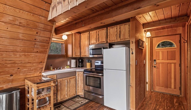 Lakefront cabin with huge deck, private dock, & great views