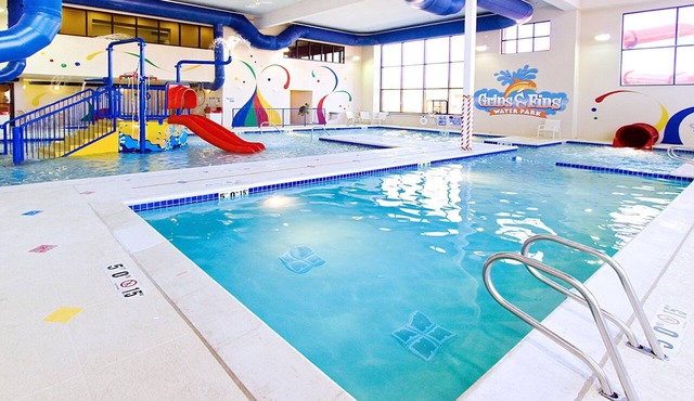 Lovely Suite! Free Breakfast Buffet. Pool, Hot Tub & Waterslide Access. Close to Salt Palace Convention Center!