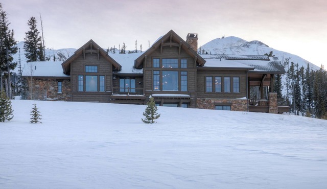 Luxury Ski in/Ski Out home in Big Sky with private hot tub & epic views.