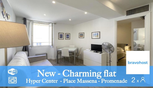 Massena 2 Pers Super Centrale WiFi in Nice
