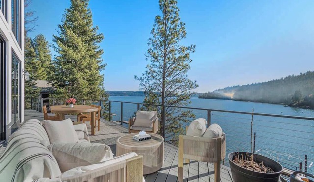 Modern CDA Lakefront Retreat w/Private Dock
