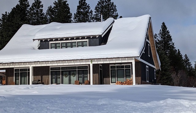 Mountain farmhouse nestled in the Plain valley near Leavenworth, Lake Wenatchee.