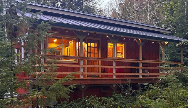 Mountain Forest Cabin Near Olympic NP Wildlife EV Deck