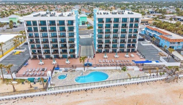 Oceanfront 1BR Escape | Balcony + Pool | Sleeps 4 in Ormond Beach