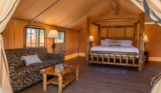Private Glamping Tent village nestled in the heart of the Teton valley, Idaho.