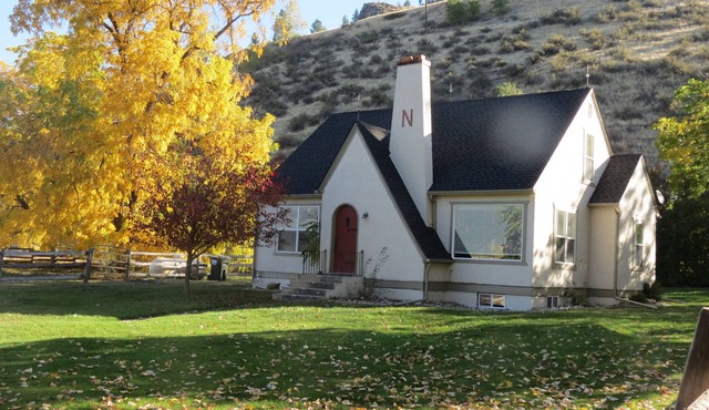 Quaint Country Stucco House on Bitterroot River on 2400 Acres of Private Land
