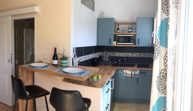 Quiet studio bathroom kitchen wc swimming pool & parking in Viriat