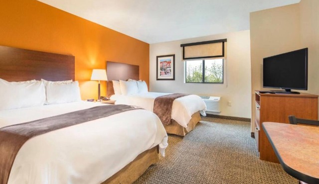 Relax in a Welcoming 2-Queen Room with kitchenette