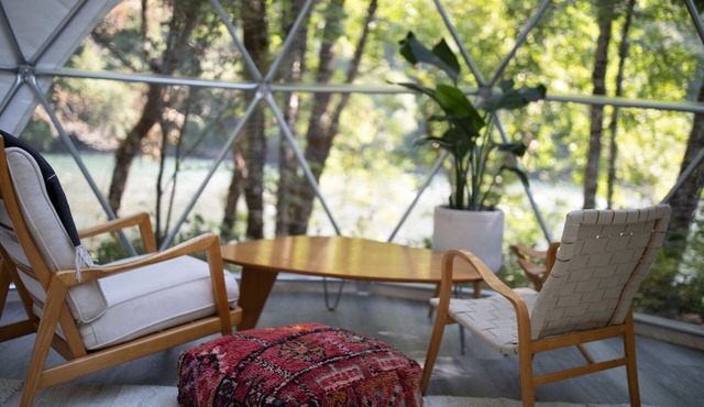 Riverfront Dome Escape w/Sauna in Westfir