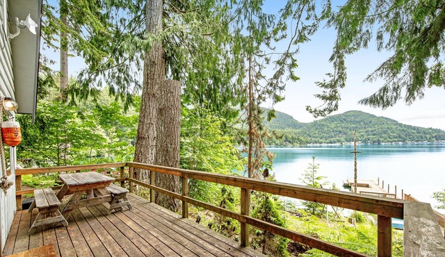 Rustic, off-the-grid lakefront home with private dock & woodstove - dog-friendly