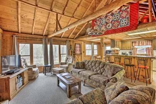 Rustic River View Cabin w/Fire Pit, Games & Grill