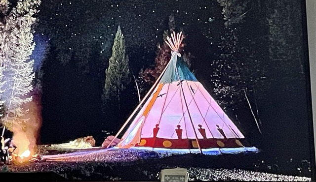 The Raven's Nest Teepee . Nestled in the Selkirk Mountain range, in Naples Idaho
