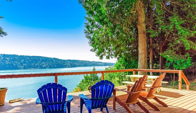 Waterfront Home on Puget Sound w/ Gourmet Kitchen, Deck & Wood Stove - Dogs OK!