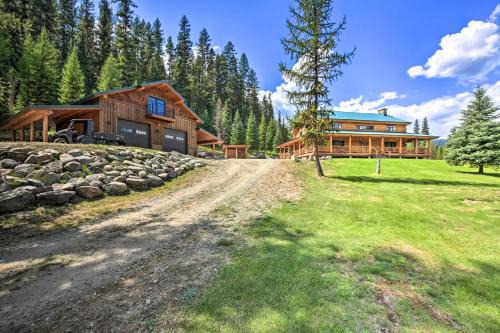 Waterfront Log Home w/95 Acres on Yaak River