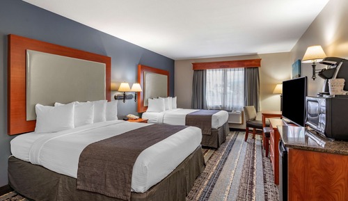 Standard Room, 2 Queen Beds, Non Smoking, Refrigerator & Microwave