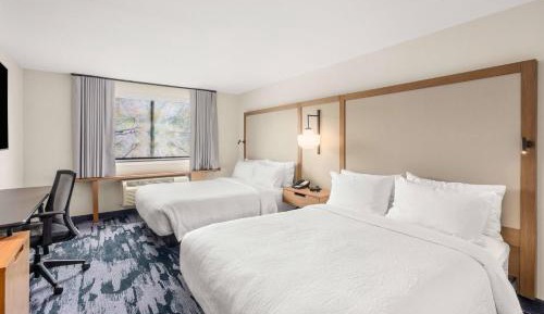 Queen Room with Two Queen Beds and Partial City View