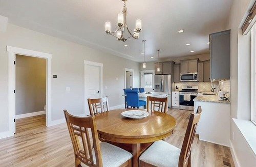 Hailey House | A charming, comfy townhome with patio views, cozy fireplace and more